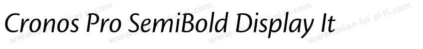 Cronos Pro SemiBold Display Italic字体转换